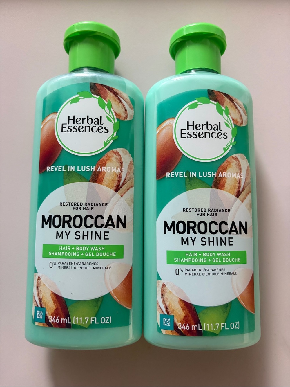 (2) Herbal Essences Moroccan My Shine Hair & Body Wash 11.7oz each New